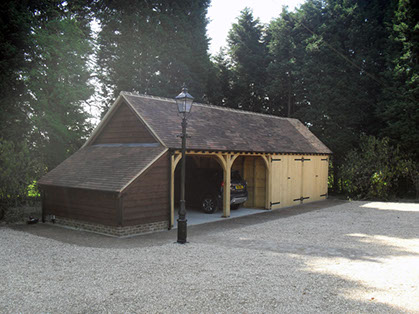 Oak Timber Framed Buildings Garage And Office Barn Construction
