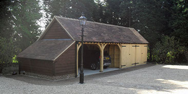 Oak Three Bay Framed Garage and Building picture 2